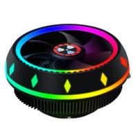 Ventilateur de refroidissement silencieux LED RGB pour ordinateur de bureau, radiateur Radiato, refroidissement coloré pour Intel 115X AMD