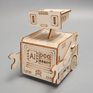 Robot d'évitement d'obstacles Mars pour les élèves du primaire : Matériel pédagogique en bois STEAM pour des expériences <span class=keywords><strong>scientifiques</strong></span> et technologiques <span class=keywords><strong>amusantes</strong></span> - Product Image 5