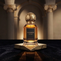 Flacon de parfum en verre de 50 ml, base lourde carrée, flacon de parfum personnalisé avec logo imprimé, flacon de parfum de luxe pour l'emballage de parfums