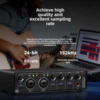 Carte son externe compacte professionnelle USB compatible PC, interface audio sans pilote pour diffusion en direct, karaoké, musique