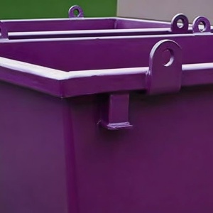 حاوية نفايات فولاذية عالية الجودة سعة 1.5 متر مكعب مع تصميم رفع بالرافعة للنفايات الإنشائية وإعادة التدوير الصناعي - Product Image 3