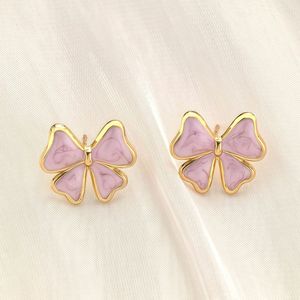 Pendientes de Mariposa de Acero Inoxidable Esmaltado Coloridos al por Mayor para Mujer, Joyería de Moda Minimalista de Acero de Titanio - Product Image 5