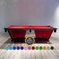 Table de billard en verre de luxe professionnelle de haute qualité 7Ft 8Ft 9Ft Home Pool 9 Ball Table avec poche en plastique