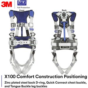 Arnés de Seguridad DBI-Sala ExoFit X100 con 3 Anillos en D para Posicionamiento en Construcción, Cumple con OSHA y ANSI - Product Image 2