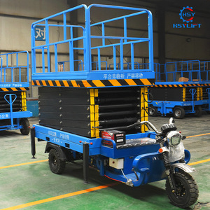 Plateforme élévatrice mobile électrique à trois roues Hsy, 10 m, pour entrepôt, logistique et maintenance - Product Image 3