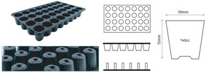 Bền 32-di động vòng nhựa cây giống khay đa-mùa tái sử dụng Tuyên Truyền khay cho nhà kính và lĩnh vực trồng rau - Product Image 4