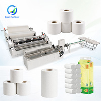 Machine de fabrication de rouleaux de papier essuie-tout et de papier toilette avec perforation et découpe OCEAN