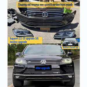 Per Volkswagen <span class=keywords><strong>Touareg</strong></span> aggiornamento del modello 2011 <span class=keywords><strong>2018</strong></span> modello anteriore e posteriore aggiornamento kit di surround fari anteriori modificati - Product Image 1