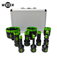 Kit de 10 forets diamantés Arix populaires avec finition brasée sous vide, utilisation à sec/humide pour la porcelaine, la céramique et les carreaux