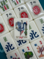 Özel Tasarım Mahjong Taşları Heron Mahjong Taşları Tasarımcı Mahjong Taşları 160 Parça Mahjong Taşları