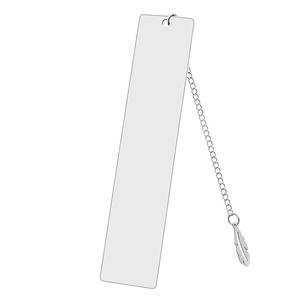 Pronto per la spedizione segnalibri personalizzati in metallo con cornice in acciaio inossidabile naturale lucido con poesia - Product Image 4