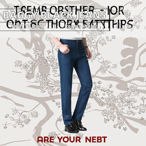 กางเกงยีนส์เดนิมทรงตรงขาบานสไตล์ลำลองแบบไมโครเรโทรลายพิมพ์แฟชั่นดีไซน์เนอร์สำหรับผู้ชายไซส์พลัส ลุคเท่แบบลิทไนติ้งแคร็กสโตนวอช - Product Image 2