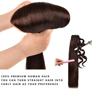 Extensions de cheveux 100% naturels russes Remy, sans couture, avec Clip indien, prix d'usine, vente en gros - Product Image 5