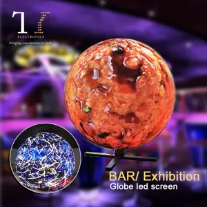 Fabricante P4 diâmetro 1.8m 360 graus criativo redondo esfera led para exposição