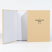 Carnets de journal hebdomadaires A5 personnalisés, couverture en tissu de lin rigide avec reliure cousue, ruban, impression personnalisée, agenda pour écrire des notes