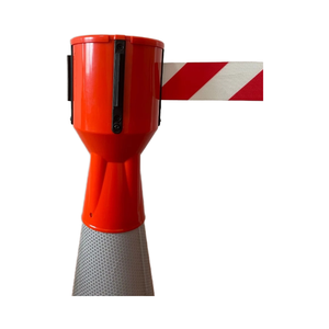 Alta visibilidad retráctil cinturón de 9 metros cono de tráfico <span class=keywords><strong>Topper</strong></span> signos material ABS blanco para advertencia de seguridad de tráfico - Product Image 5