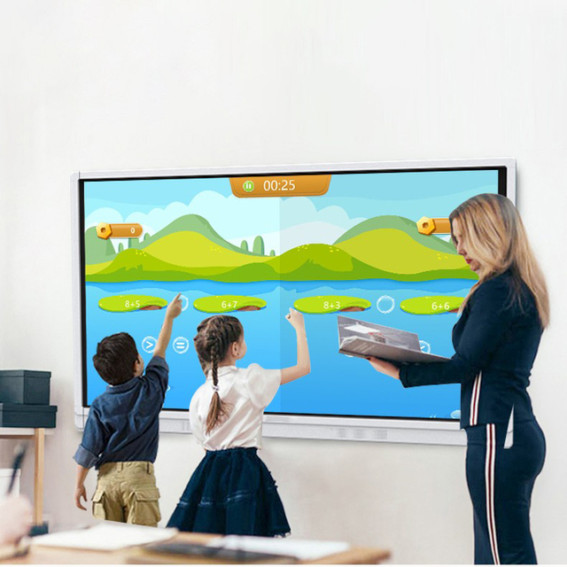 86-Inch Android Interactive LCD Display Screen Cheap 4K Tablet Smart Board for Classroom Interactive Boards