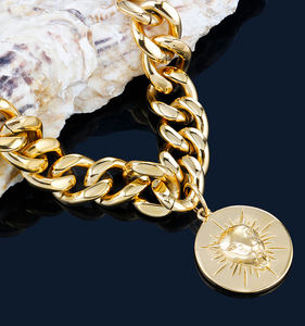 <span class=keywords><strong>Collar</strong></span> de acero inoxidable chapado en oro Pvd para perro, cadena cubana de lujo para mascotas, fabricante de China, 2022 - Product Image 3