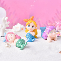 Figurines Miniatures en Plastique Sirène, Ornement pour Bricolage, Aquarium, Jardins Féériques et Accessoires de Bureau
