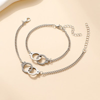 Bracelet menottes créatif pour femmes unisexe chaîne à main Couples bracelet à breloques bijoux accessoires cadeau de fête