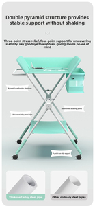 Portable Multi-functional Foldable Metal Baby Changing Table for Newborn Diaper Care, Massage Touch and Bath (Home Use) - Product Image 2