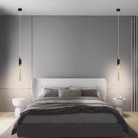 Suspension Led Noir Moderne pour Salle à Manger Chambre à Coucher Mini Suspension Eclairage Bulle Cristal Suspension pour Îlot de Cuisine