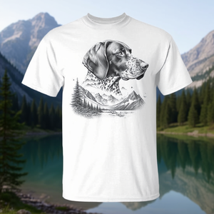 Camiseta con diseño de perro perrero alemán de pelo corto, unisex, para adultos, color blanco - Product Image 3