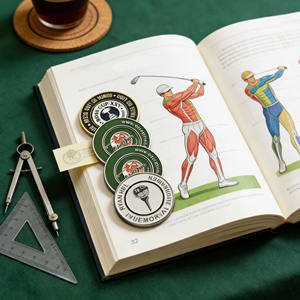 Marqueurs de balle de golf personnalisés avec motifs variés, fabriqués sur mesure en usine en Chine, accessoires de poker en forme de jeton - Product Image 6