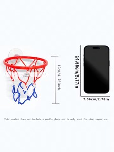 Ensemble de basket-ball d'extérieur pour enfants, jeu de table avec ballon élastique en caoutchouc solide pour entraînement coordonné du poignet - Product Image 6