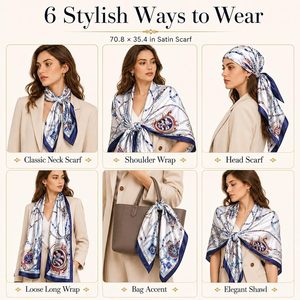 Foulard en Soie Personnalisé avec Logo pour Commandes en Gros - Hijab Carré en Satin Imprimé Numérique pour Entreprises de Vente en Gros - Product Image 3