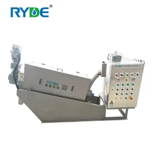 Machine de déshydratation automatique des boues usine de traitement des effluents processus de déshydratation verticale fabricants de presses à vis