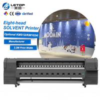 Impresora de Inyección de Tinta de Gran Formato LETOP para Impresión de Pósters y Vinilos en Rollo, Impresora de Solventes de 3.2M