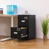Gabinete móvil ajustable de oficina con 2 cajones personalizados, gabinete de almacenamiento de metal y acero.