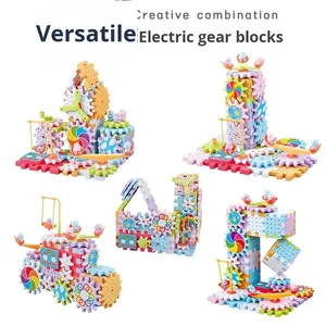 대형 다목적 전기 기어 입자 조립 트랙 세트 어린이를위한 교육 개발 장난감 플라스틱 빌딩 블록 - Product Image 5