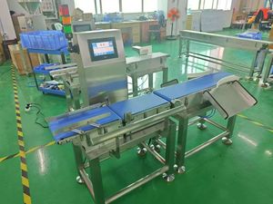Đóng hộp sản phẩm đóng gói độ chính xác cao trực tuyến <span class=keywords><strong>checkweigher</strong></span> năng động có trọng lượng máy cho dây chuyền sản xuất với rejector - Product Image 5