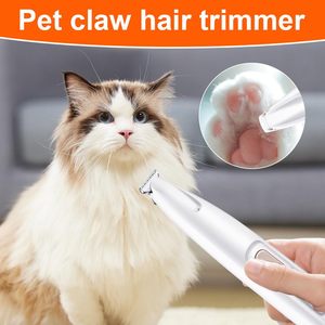 Custom Dog Paw Trimmer 3 in 1 Electric Mini Pet Hair Shaver <strong>Nail</strong> <strong>Cutter</strong> USB Rechargeable Pet Hair Trimmer with LED for Dog <strong>cat</strong> - Product Image 5