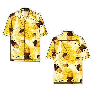 La più recente camicia da uomo all'ingrosso con colletto cubano in Rayon a maniche corte - Product Image 4