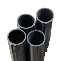 Canne à pêche en fibre de carbone 3K sergé, forme de seiche, fabriquée sur mesure par OEM, avec rail supérieur