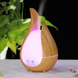 Humidificador de aire ultrasónico de 200ml, difusor de aceites esenciales de aromaterapia, grano de madera de mármol nórdico para el hogar con lámpara de noche - Product Image 2