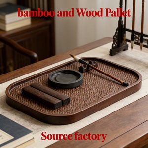 Plateaux de style rétro en bambou et bois à bords ronds pour cafés, plateaux à desserts, plateaux à thé domestiques, plateaux pour thé à sec, vente en gros - Product Image 3
