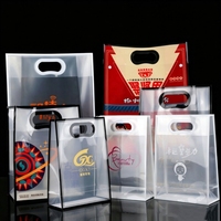 Sacs cadeaux transparents en PVC/PP imperméables avec poignée Flexiloop, imprimés sérigraphiés, pour mariages, fêtes prénuptiales, anniversaires