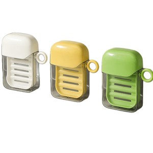Mini Soap Box With Lid Transparent Drainable Rectangular Plastic Travel Soap Dish For Bathroom - Product Image 5