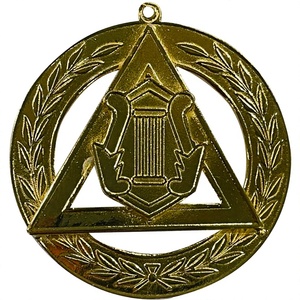 MASONIC REGALIA ROYAL ARCH GRAND OFFICIER COLLIER BIJOU pour ORGANISTE FREEMASON COULEUR DORÉE UNISEXE CONCEPTION PERSONNALISABLE - Product Image 1