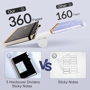 Tùy chỉnh được thiết kế & logo 7.3*10.4 máy tính xách tay xoắn ốc dòng 360 trang văn phòng Tạp Chí làm việc Quà Tặng trường văn phòng kế hoạch da máy tính xách tay - Product Image 3