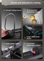 Évier de cuisine en acier inoxydable fait à la main intelligent cascade multifonction Nano évier de cuisine noir avec accessoires