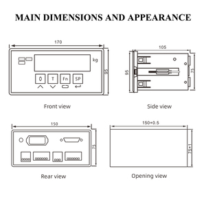 Psd3108 kỹ thuật số cân điều khiển <span class=keywords><strong>Load</strong></span> <span class=keywords><strong>cell</strong></span> chỉ dẫn hiển thị với RS232 OEM tùy chỉnh hỗ trợ - Product Image 3