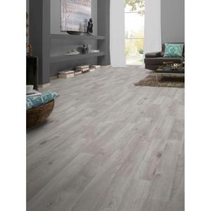Suelo Laminado de Roble Gris Invierno de 7 mm, 2.390 m², Resistencia al Desgaste AC4, Acabado Moderno de Alto Brillo, Mate para Sala de Estar, Fácil Instalación con Sistema de Clic - Product Image 1