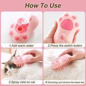 Cepillo Peine Eléctrico 3 en 1 a Vapor para Pelo de Mascotas, Peines para Remover Pelo de Perros y Gatos, Masajeador de Aseo Hecho de Plástico Duradero - Product Image 5