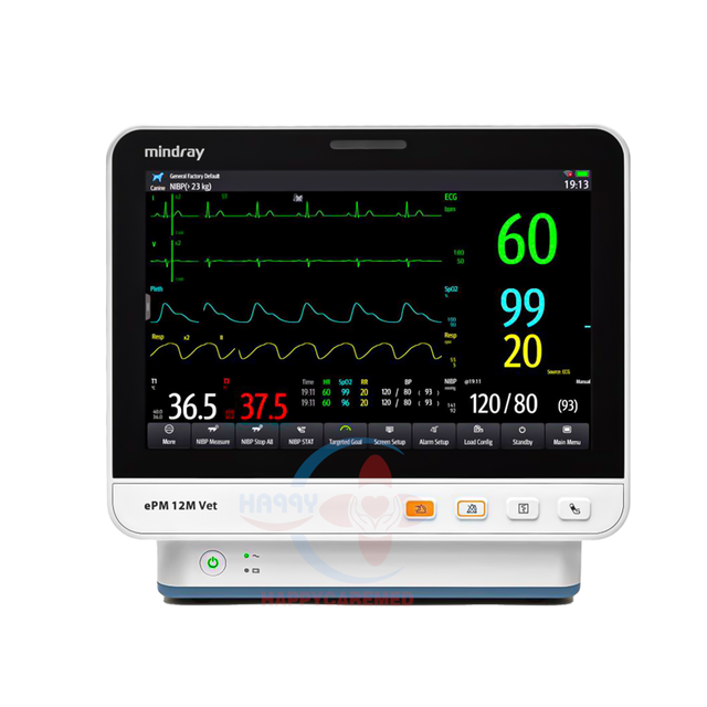 Mindray EPM 12M VET Veterinary Portable Monitor Hospital Multiparameter Monitor