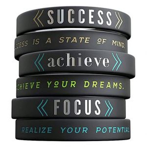 Bracelets en silicone personnalisés de haute qualité, bracelets en caoutchouc avec message ou logo, bracelet en silicone - Product Image 2